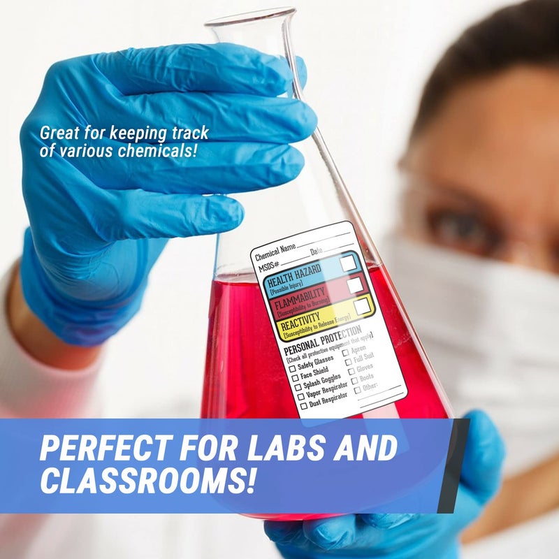 OfficeSmartLabels SDS Stickers/MSDS Stickers (1.5 x 2.5 inch, 300 Labels) Right to Know Labels for Chemical Safety - HMIG Chemical Identifying and Write-in, Strong Self-Adhesive - Image 3